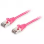 komutacinis kabelis Equip Cat.6A S/FTP RJ-45 3m Pink