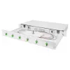 Šviesolaidžio sujungimo dėžutė DIGITUS DN-96330/9APC 1U, su 6x LC-APC DX, OS2, polimeras / plienas, šviesiai pilka