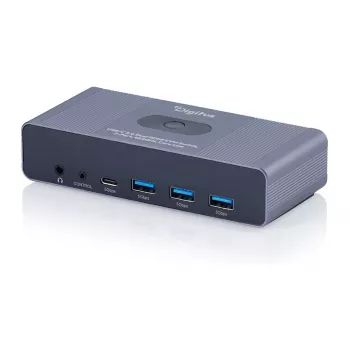 KVM jungiklis DIGITUS DS-12856 USB-C/USB-A 2 prievadų dvigubas HDMI 4K60Hz (USB 3.2 Gen 1)