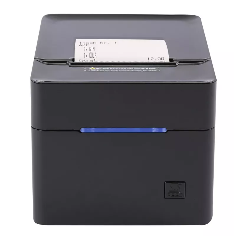 POS spausdintuvas Olympia 947990055 — Tiesioginė terminė, 250 mm/s, 80 mm ritinėlio skersmuo, 80 mm spausdinimo plotis, USB Type-A, RS-232, laidinis, juodas