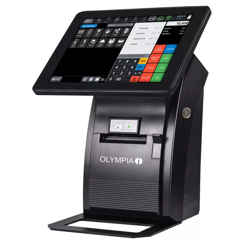 Daugiafunkcis jutiklinis terminalas Olympia T210 25,4 cm (10 inch) LCD, Android 11, terminio perkėlimo spausdintuvas, 8 cm plotis, juodas