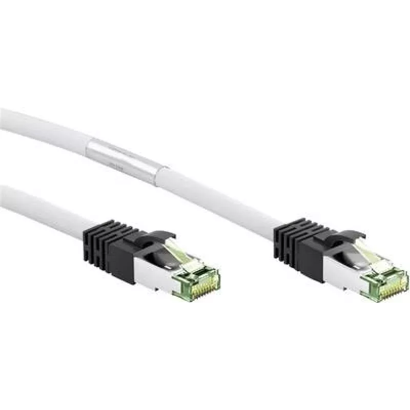 Goobay CAT 8.1 komutacinis kabelis, S/FTP (PiMF), baltas, 2 m - LSZH be halogenų, varis AWG 24 (55125)