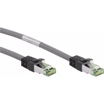 Goobay CAT 8.1 komutacinis kabelis, S/FTP (PiMF), pilkas, 5 m - LSZH be halogenų, varis AWG 24 (55139)