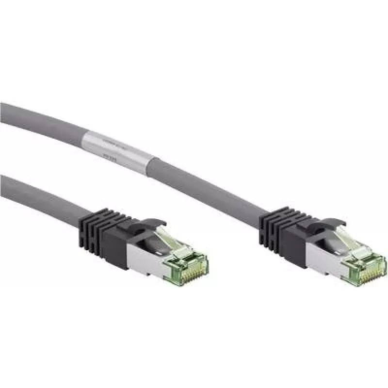 Goobay CAT 8.1 komutacinis kabelis, S/FTP (PiMF), pilkas, 5 m - LSZH be halogenų, varis AWG 24 (55139)