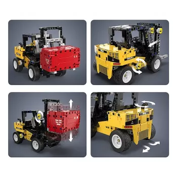 Forklift Jamara model CaDA Bricks — children's forklift, colours: Juoda, red, Geltona, recommended age 8+