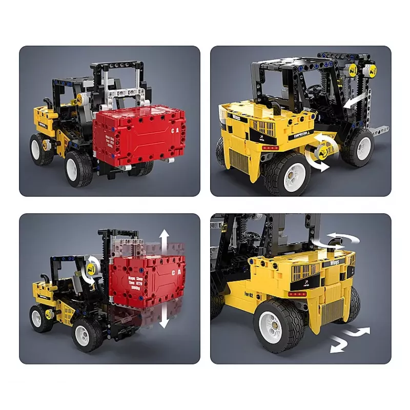 Forklift Jamara model CaDA Bricks — children's forklift, colours: Juoda, red, Geltona, recommended age 8+
