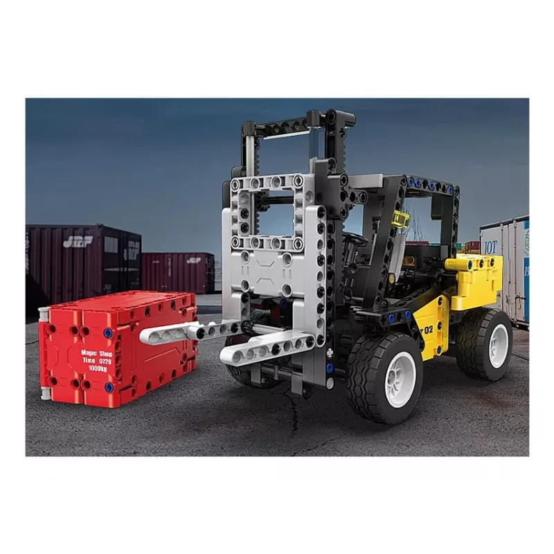 Forklift Jamara model CaDA Bricks — children's forklift, colours: Juoda, red, Geltona, recommended age 8+