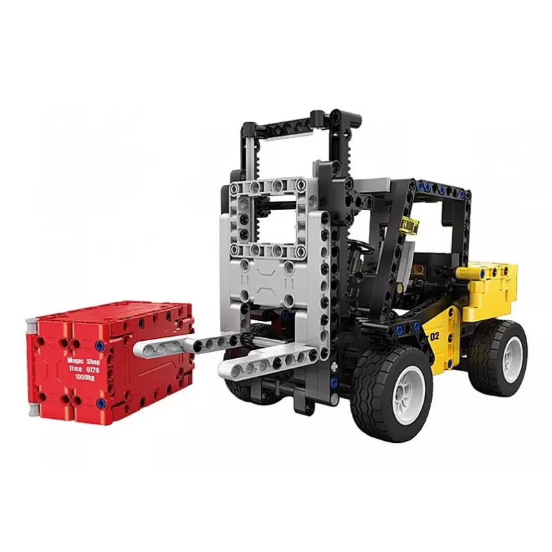 Forklift Jamara model CaDA Bricks — children's forklift, colours: Juoda, red, Geltona, recommended age 8+