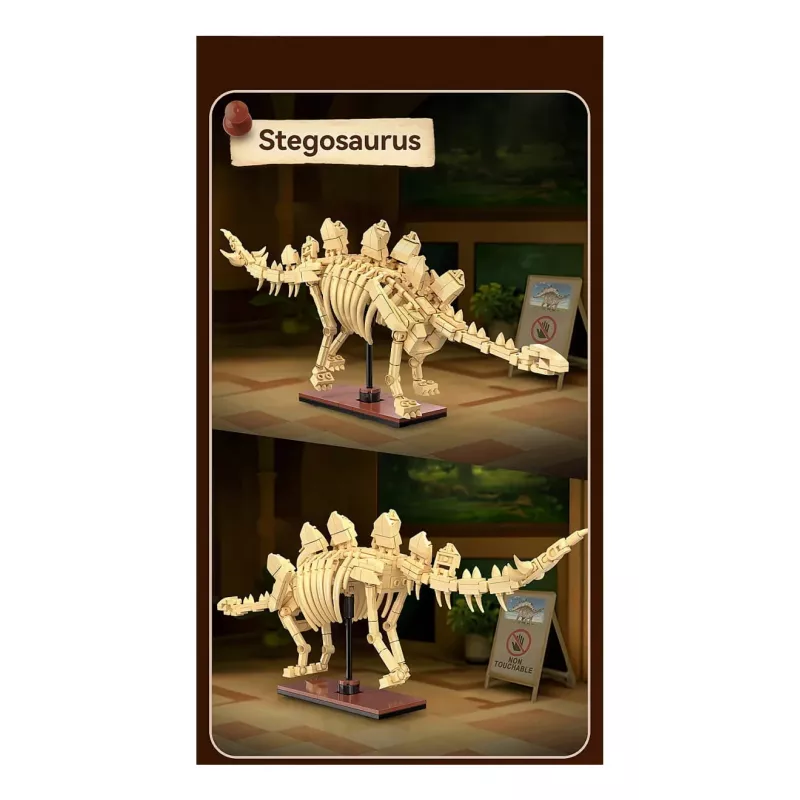 Statybinis rinkinys Jamara CaDA Dinozaurų fosilija Stegosaurus — 297 dalys, amžius 8+, smėlio/ruda