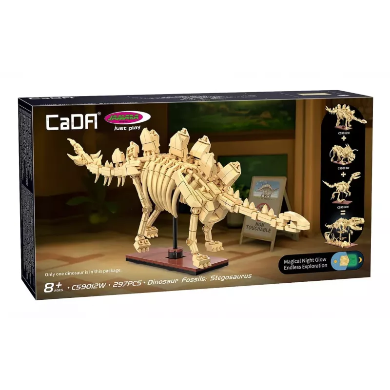 Statybinis rinkinys Jamara CaDA Dinozaurų fosilija Stegosaurus — 297 dalys, amžius 8+, smėlio/ruda