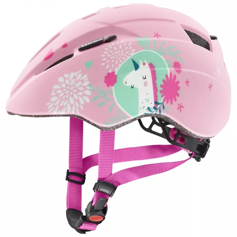 Apsauginis vaikiškas šalmas UVEX kid 2 cc Multicolour Pink, kieto apvalkalo, matinis