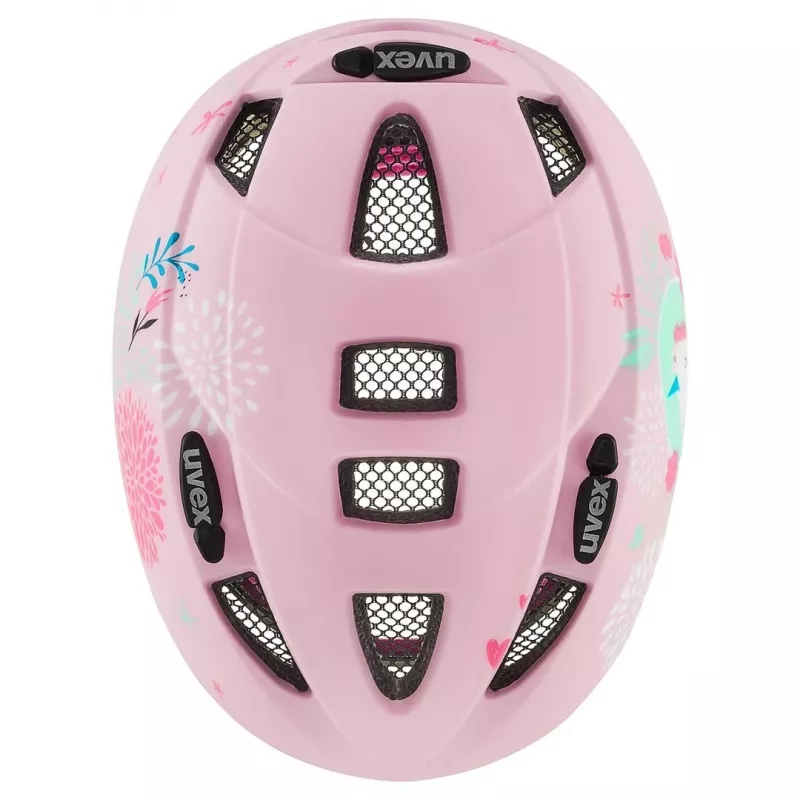 Apsauginis vaikiškas šalmas UVEX kid 2 cc Multicolour Pink, kieto apvalkalo, matinis
