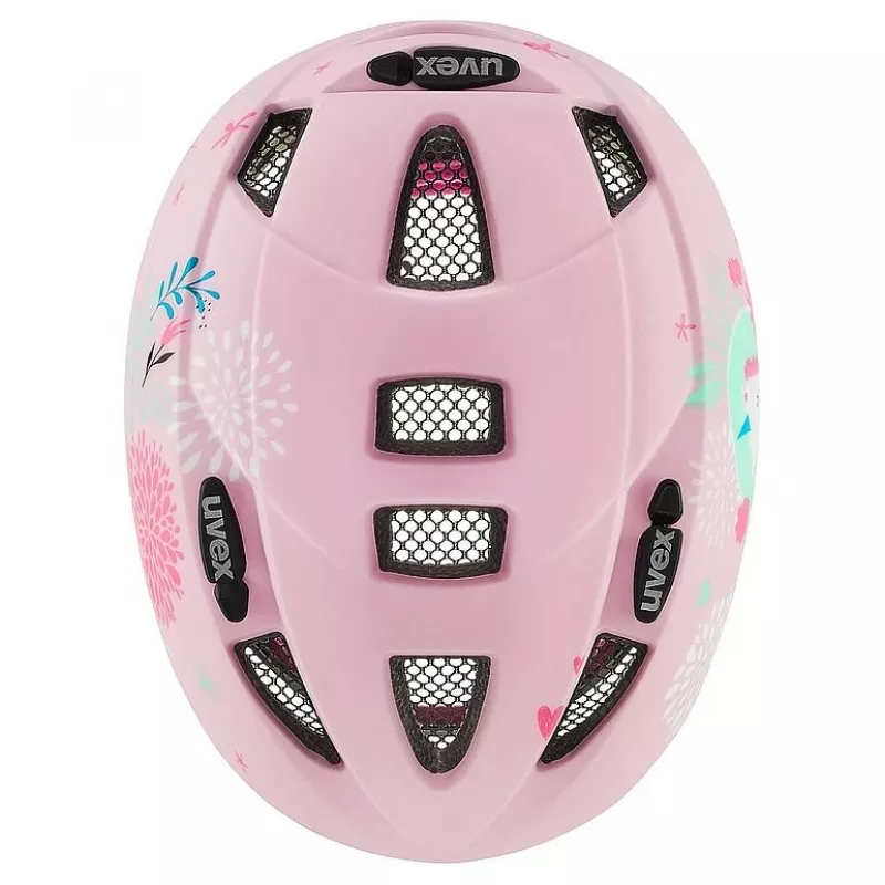 Apsauginis vaikiškas šalmas UVEX kid 2 cc Multicolour Pink, kieto apvalkalo, matinis