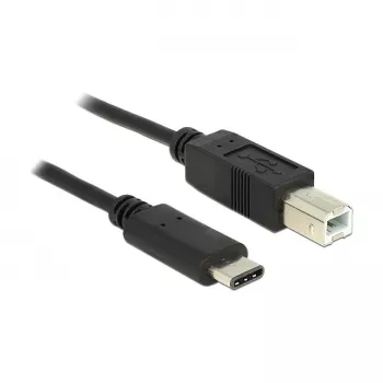 USB kabelis DeLOCK 0,5 m USB2.0-C/USB2.0-B juodas