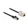 Nuimamas plokščias Cat.6A laidas RJ45 kištukas į „Keystone“ modulį RJ45 lizdas DeLOCK 87029