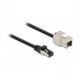 Nuimamas plokščias Cat.6A laidas RJ45 kištukas į „Keystone“ modulį RJ45 lizdas DeLOCK 87029
