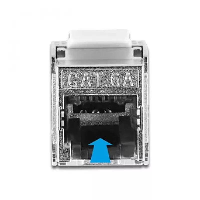 Nuimamas plokščias Cat.6A laidas RJ45 kištukas į „Keystone“ modulį RJ45 lizdas DeLOCK 87029