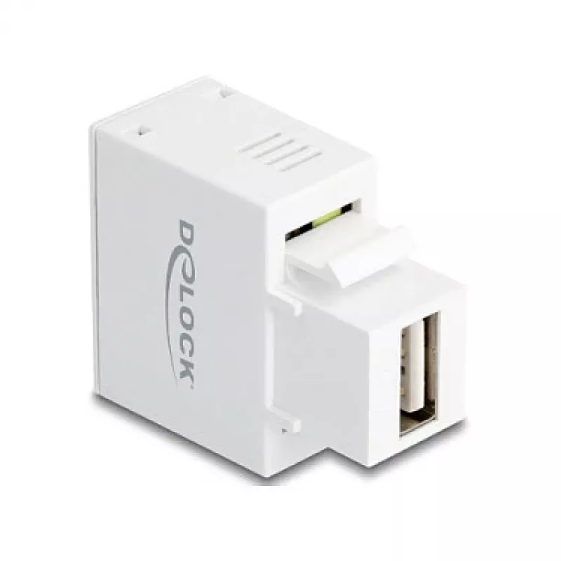 Sieninis keystone modulis DELOCK su USB-A įkrovimo prievadu 5 W baltas