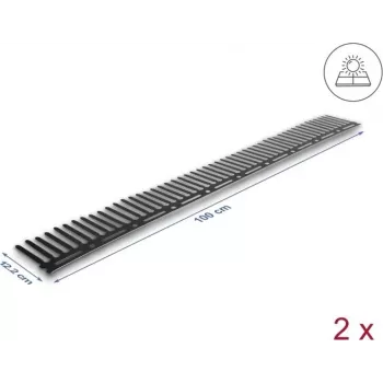Paukščių atbaidymo barjeras fotovoltinėms sistemoms DELOCK 1 m, 2 vnt., ruda, 122 mm