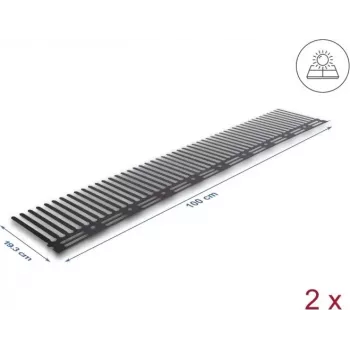 Paukščių atbaidymo barjeras fotovoltinėms sistemoms DELOCK 1 m — 2 vnt., rudas, 193 mm