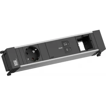 Power Frame maitinimo lizdas Bachmann BM0023849 su 1x CEE7/3, 1x USB-C PD 100W ir 1x jungtimi, 0,2 m kabelis