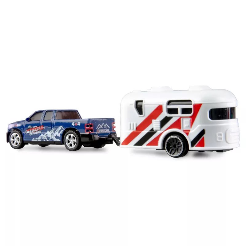 RC pikapas Amewi 22680 1:64 mastelio RTR su priekaba, mėlynas