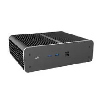 Akasa Euler CMX Mini-ITX beventiliatorius korpusas A-ITX61-S1B — juodas, mini korpusas pasyviai vėsinamoms sistemoms