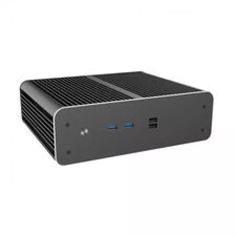 Akasa Euler CMX Mini-ITX beventiliatorius korpusas A-ITX61-S1B — juodas, mini korpusas pasyviai vėsinamoms sistemoms