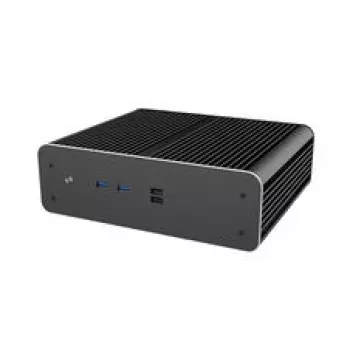 Akasa Euler CMX Mini-ITX beventiliatorius korpusas A-ITX61-S1B — juodas, mini korpusas pasyviai vėsinamoms sistemoms