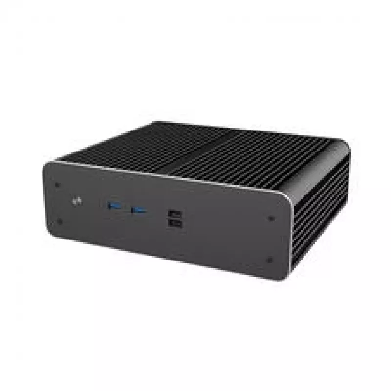 Akasa Euler CMX Mini-ITX beventiliatorius korpusas A-ITX61-S1B — juodas, mini korpusas pasyviai vėsinamoms sistemoms