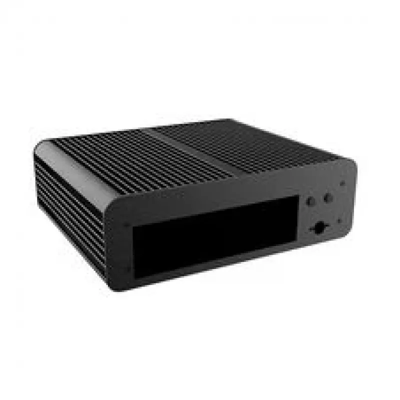 Akasa Euler CMX Mini-ITX beventiliatorius korpusas A-ITX61-S1B — juodas, mini korpusas pasyviai vėsinamoms sistemoms