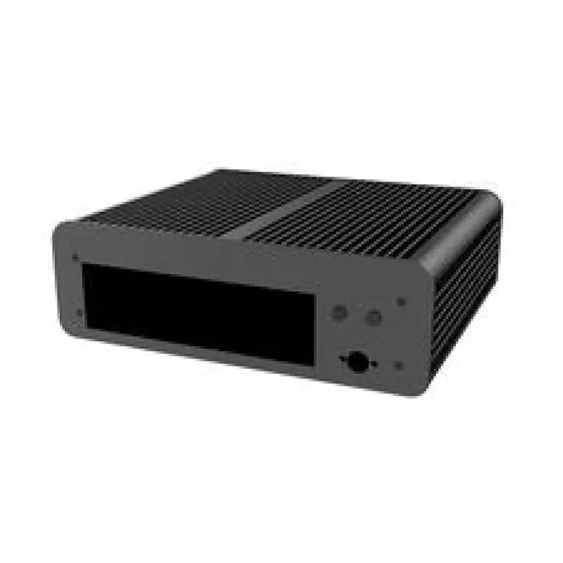 Akasa Euler CMX Mini-ITX beventiliatorius korpusas A-ITX61-S1B — juodas, mini korpusas pasyviai vėsinamoms sistemoms