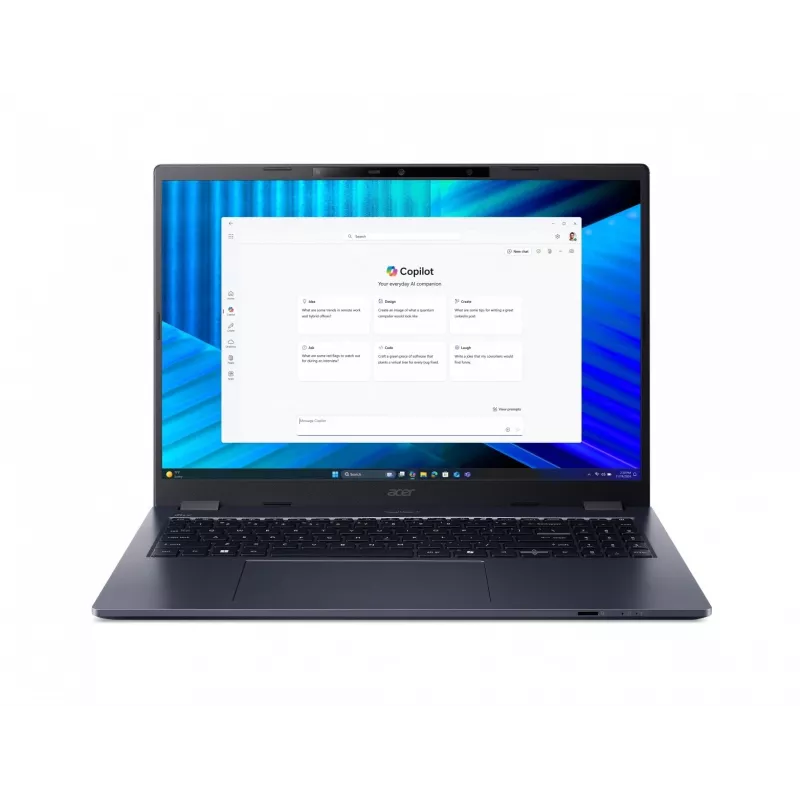 Acer TravelMate P4 TMP416-54-TCO nešiojamasis kompiuteris su Intel Ultra 7 255U, 16 GB RAM, 512 GB SSD, Windows 11 Pro