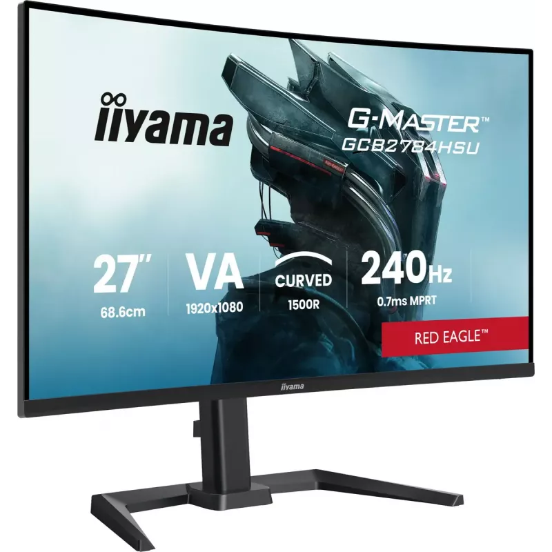 27 colių IIYAMA G-MASTER GCB2784HSU-B1 lenktas VA žaidimų monitorius 240Hz FHD 1920x1080 USB šakotuvas garsiakalbiai VESA