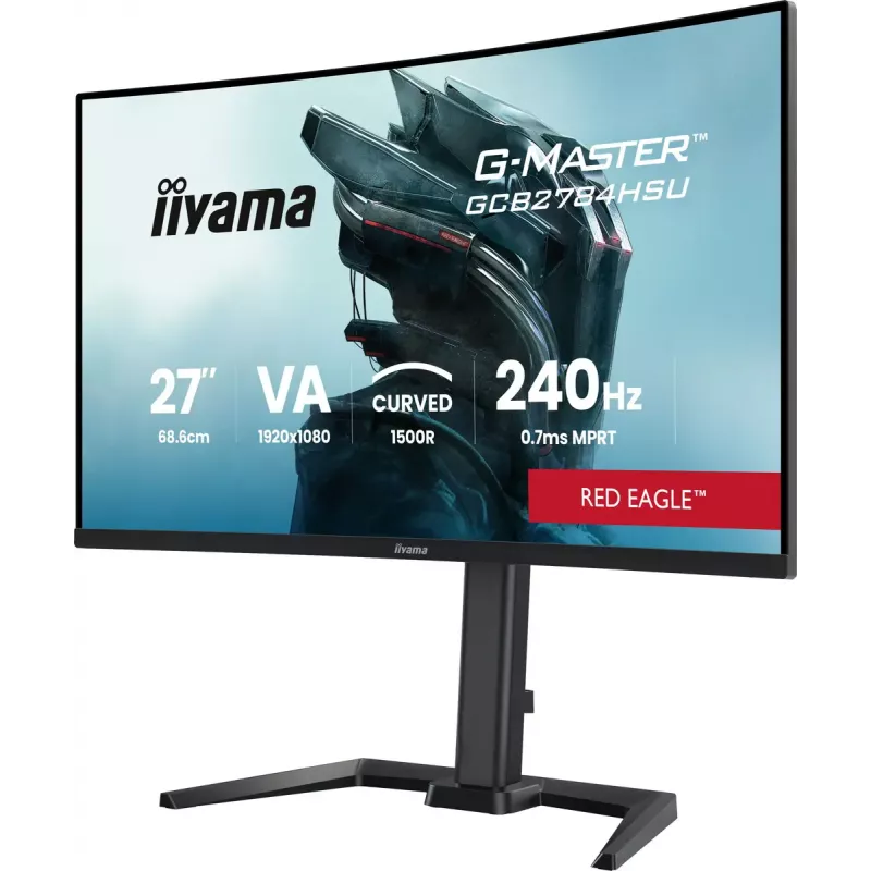 27 colių IIYAMA G-MASTER GCB2784HSU-B1 lenktas VA žaidimų monitorius 240Hz FHD 1920x1080 USB šakotuvas garsiakalbiai VESA