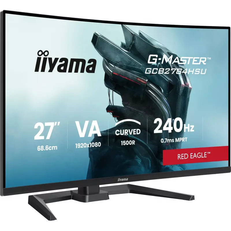 27 colių IIYAMA G-MASTER GCB2784HSU-B1 lenktas VA žaidimų monitorius 240Hz FHD 1920x1080 USB šakotuvas garsiakalbiai VESA