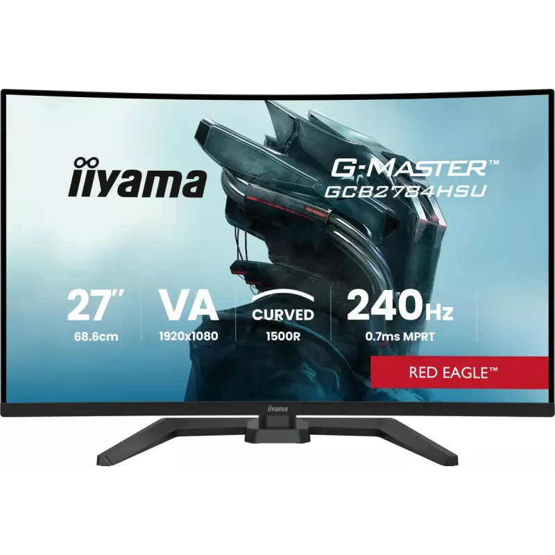 27 colių IIYAMA G-MASTER GCB2784HSU-B1 lenktas VA žaidimų monitorius 240Hz FHD 1920x1080 USB šakotuvas garsiakalbiai VESA