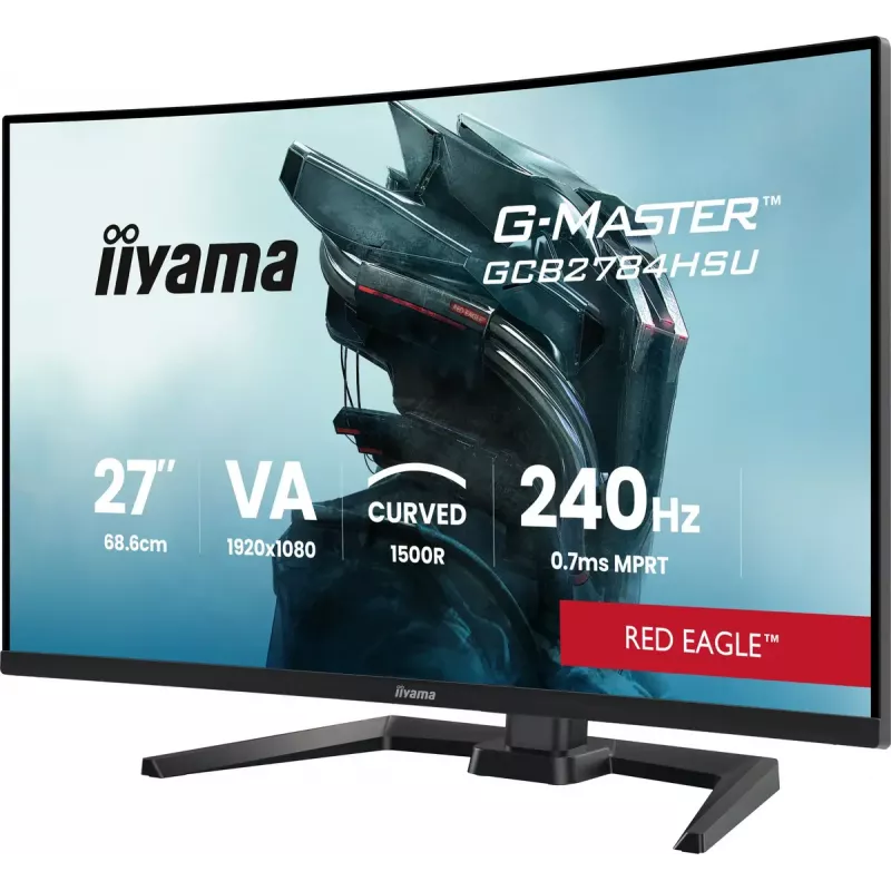 27 colių IIYAMA G-MASTER GCB2784HSU-B1 lenktas VA žaidimų monitorius 240Hz FHD 1920x1080 USB šakotuvas garsiakalbiai VESA