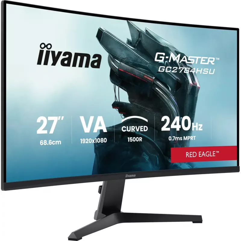 27 colių iiyama G-MASTER GC2784HSU-B1 lenktas VA monitorius 240 Hz Full HD 1920x1080 USB šakotuvas garsiakalbiai VESA