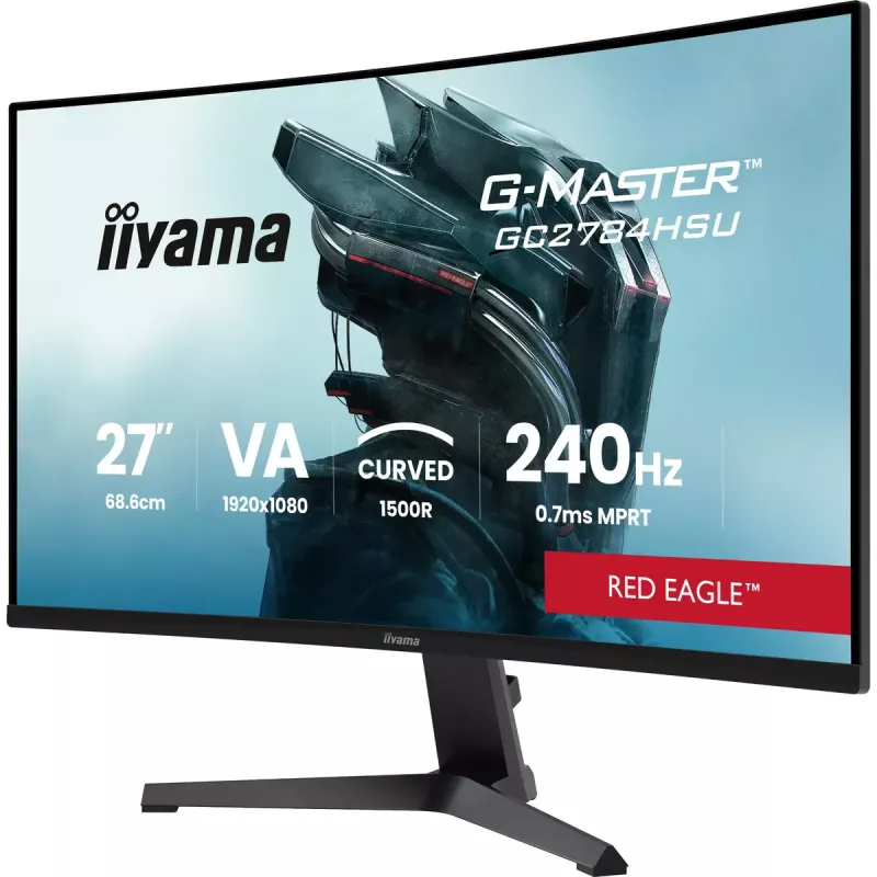 27 colių iiyama G-MASTER GC2784HSU-B1 lenktas VA monitorius 240 Hz Full HD 1920x1080 USB šakotuvas garsiakalbiai VESA