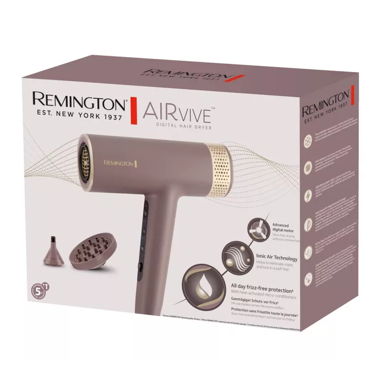 Plaukų džiovintuvas Remington EC8930, 1600 W, skaitmeninis variklis, 110000 aps./min., rožinis, 3 m laidas