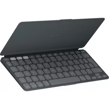 Logitech Keys-To-Go 2, skirta iPad - klaviatūra - įmontuotas dangtelis - belaidė - Bluetooth LE - QWERTY - US International - grafito (920-013017)