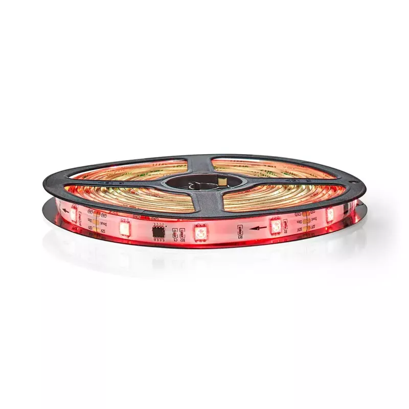 Išmanioji juostelė Nedis WIFILS51CRGB — Wi‑Fi, RGB, 24 W, 1 m laidas, 12 mm plotis