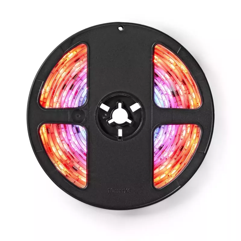 Išmanioji juostelė Nedis WIFILS51CRGB — Wi‑Fi, RGB, 24 W, 1 m laidas, 12 mm plotis