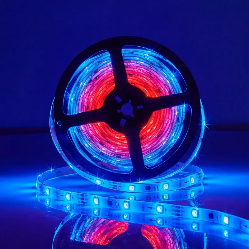 Išmanioji juostelė Nedis WIFILS51CRGB — Wi‑Fi, RGB, 24 W, 1 m laidas, 12 mm plotis