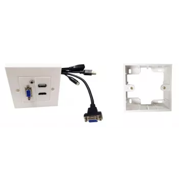 Lizdų blokas HDMI VGA USB A 3,5 mm Vivolink WI221293
