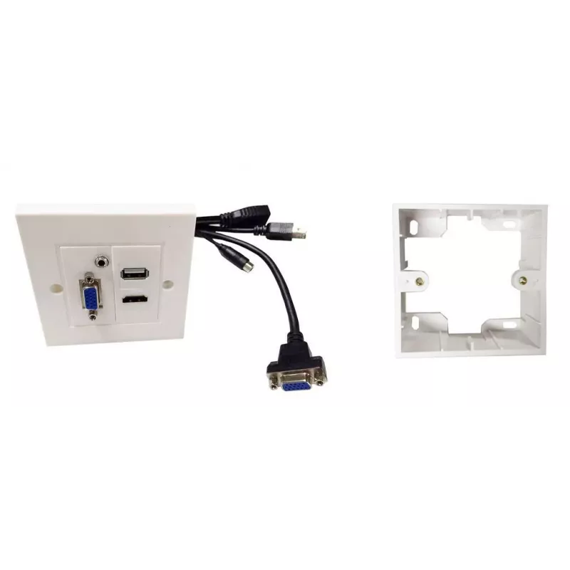 Lizdų blokas HDMI VGA USB A 3,5 mm Vivolink WI221293