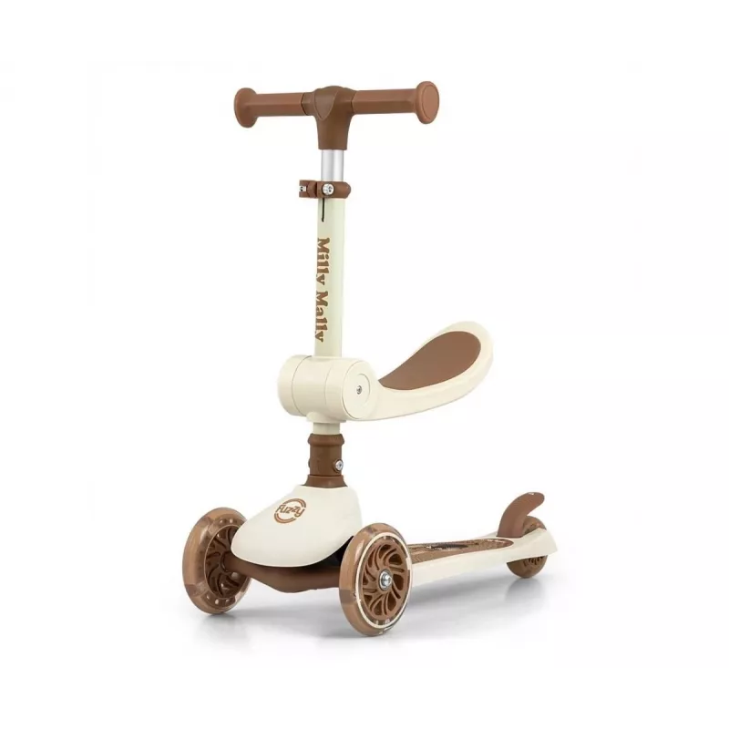 Paspirtukas milly mally Milly Mally Scooter Fuzzy Classic — vaikiškas paspirtukas, smėlio spalvos