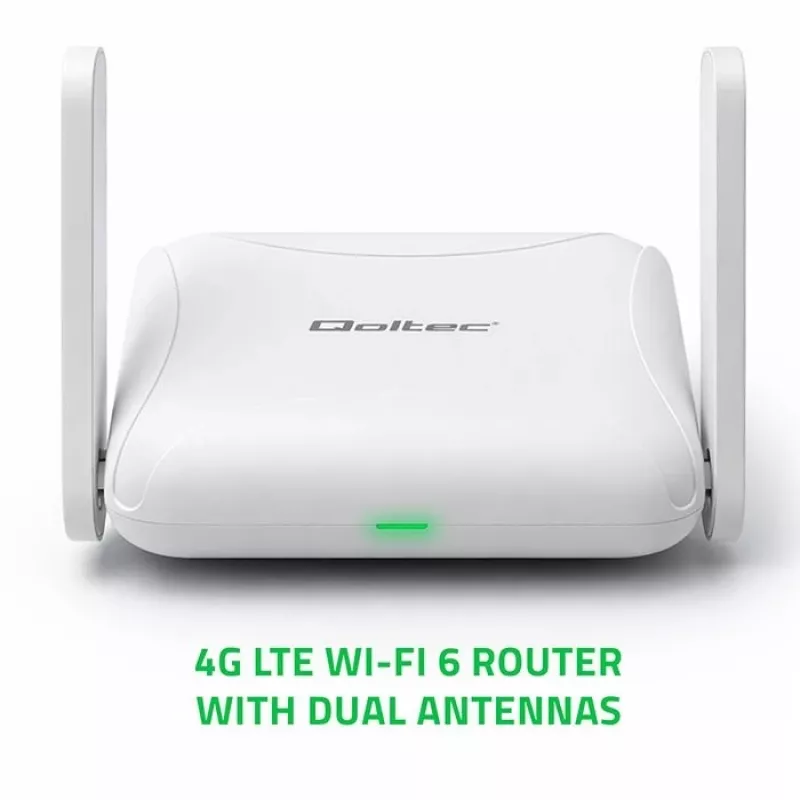 Maršrutizatorius QOLTEC 56980 — 4G LTE korinis maršrutizatorius su Wi‑Fi 6