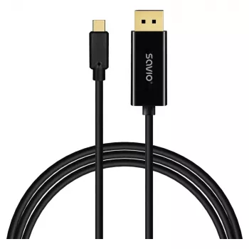 Kabelis SAVIO CL-207 USB-C į DisplayPort 2,0 m, DisplayPort 1.2 palaikymas